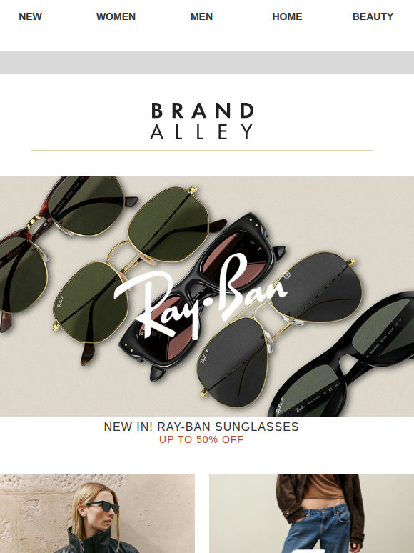 New In: Ray-Ban Sunglasses & InWear Up To 60% Off