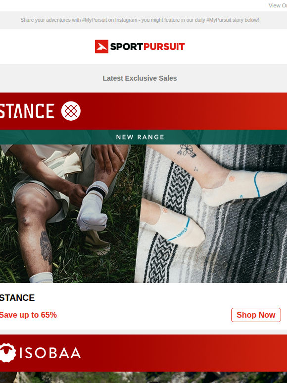 Stance - New Range | Isobaa Merino T-Shirts | Haglofs | Golf Polos | Gaiters | Up to 65% Off!