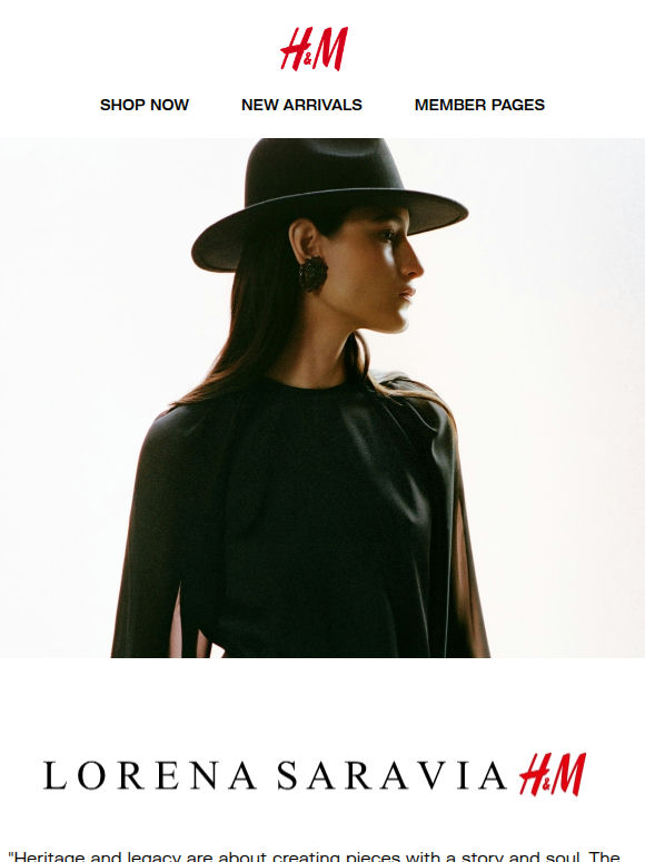 Lorena Saravia H&M arrives tomorrow