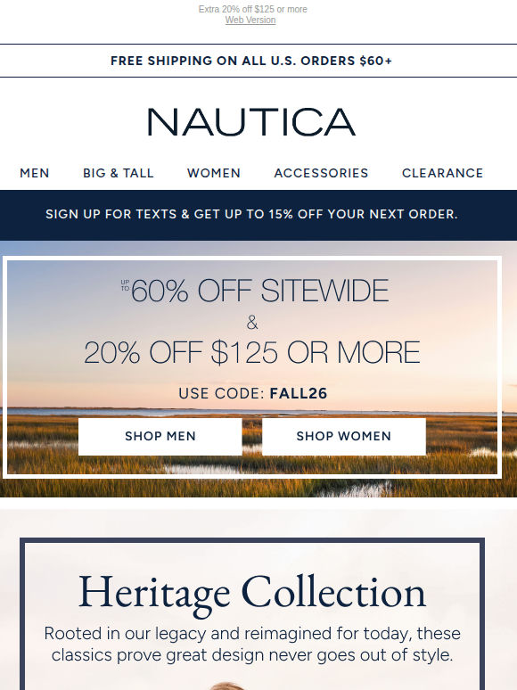 The Heritage Collection: now up to 60% off