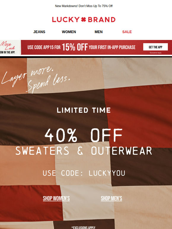 40% Off Sweaters & Outerwear Is ON!