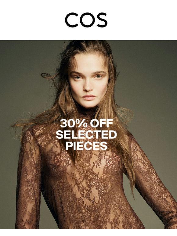 30% off selected pieces