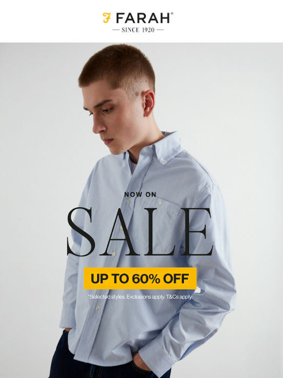 Up to 60% off | Further Reductions