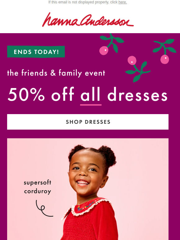 ENDS TODAY 🔔 All Dresses 50% Off