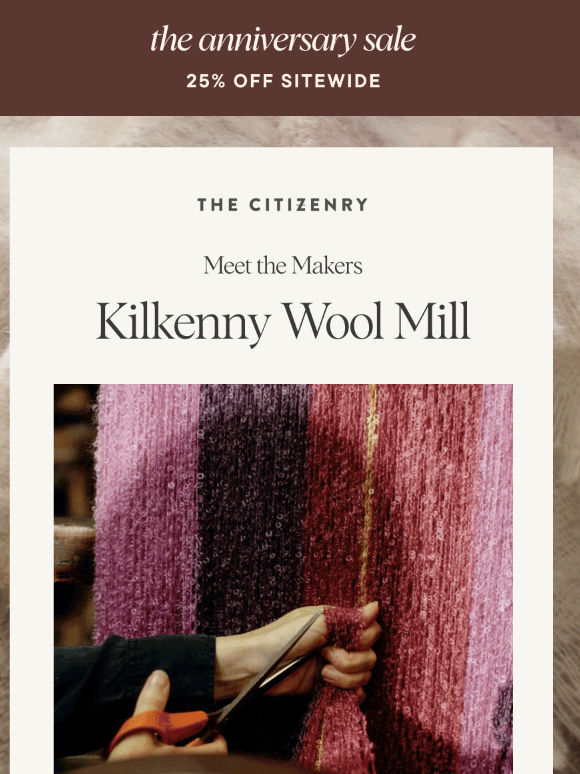 Loomed in Ireland, by hand