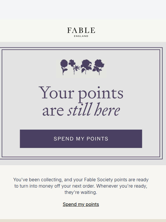 Your Fable Society points, ready when you are