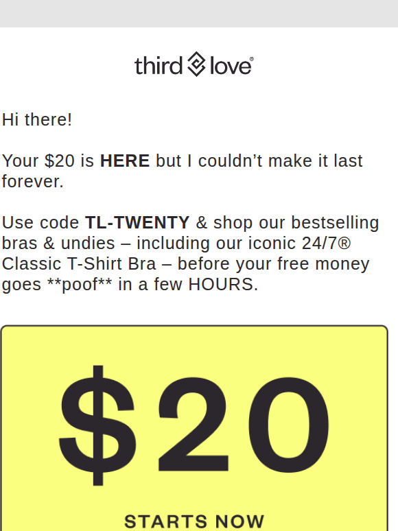 HURRY, your $20 is EXPIRING!