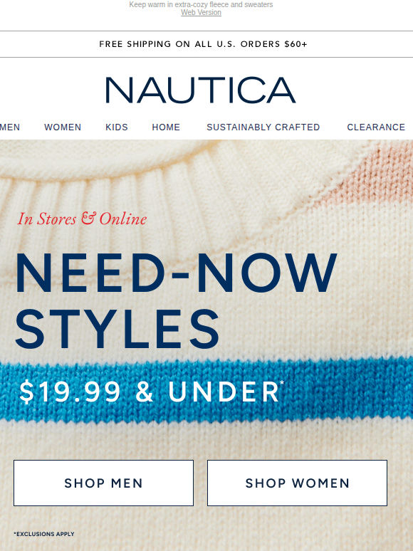 Need-now styles: $19.99 & under!