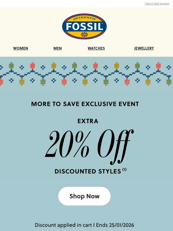 ✨ More To Save Starts Now: Extra 20% Off