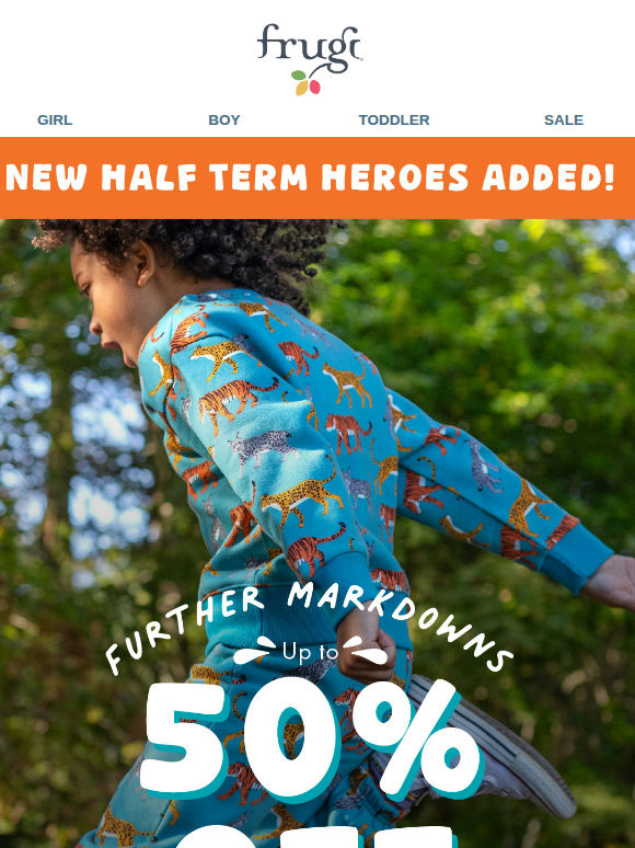 Up to 50% off  | NEW Half Term Heroes Added