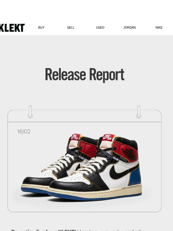 🚨 The KLEKT Release Report 🚨