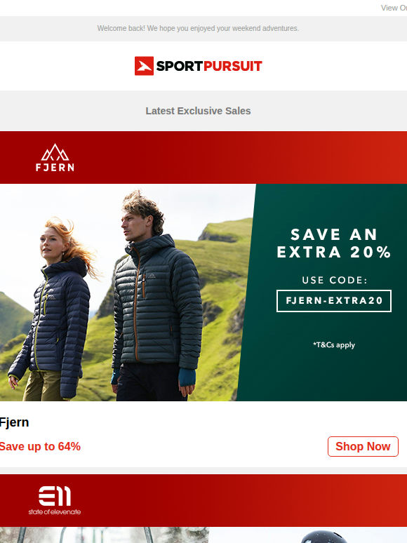 Up to 70% Off: Fjern | Elevenate | Saxx Underwear | Castelli Cycling Clothing | TOMS