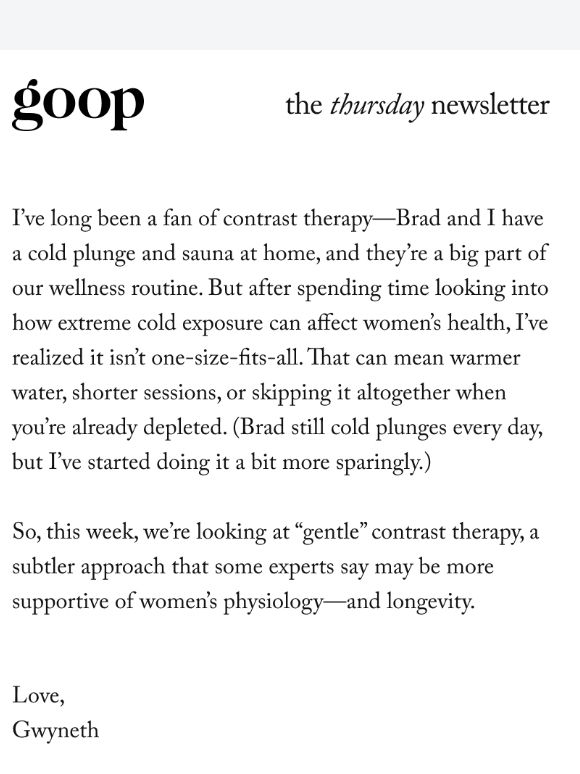 the Thursday newsletter