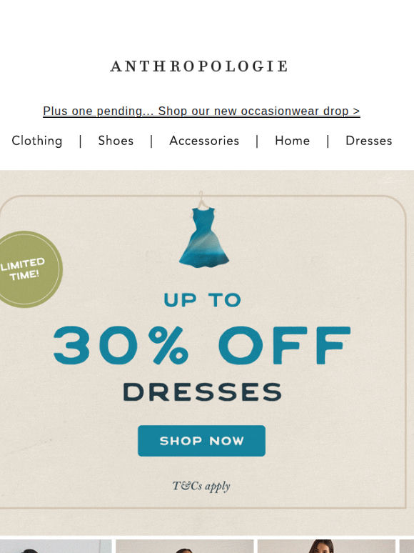Up to 30% OFF dresses