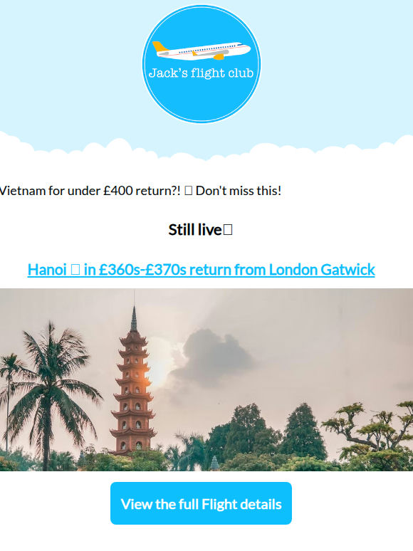 Don't miss this Flight 👉 Hanoi, Vietnam 🍜 in £360s-£370s return from London 