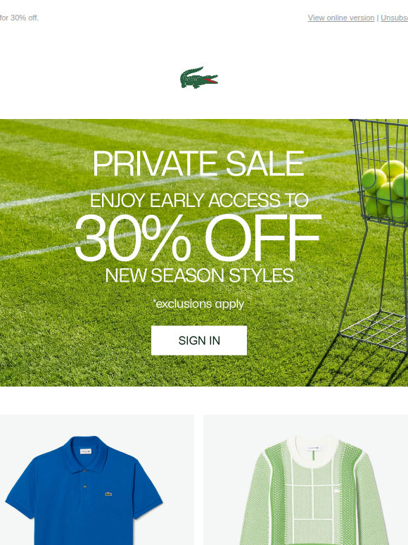 You're Invited to the Private Sale.