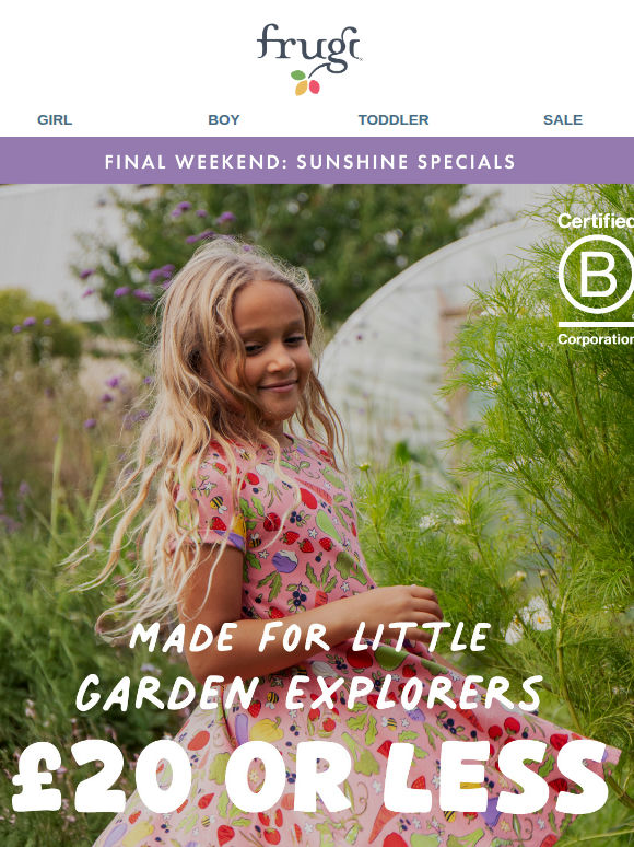 Final Weekend: £20 or less!