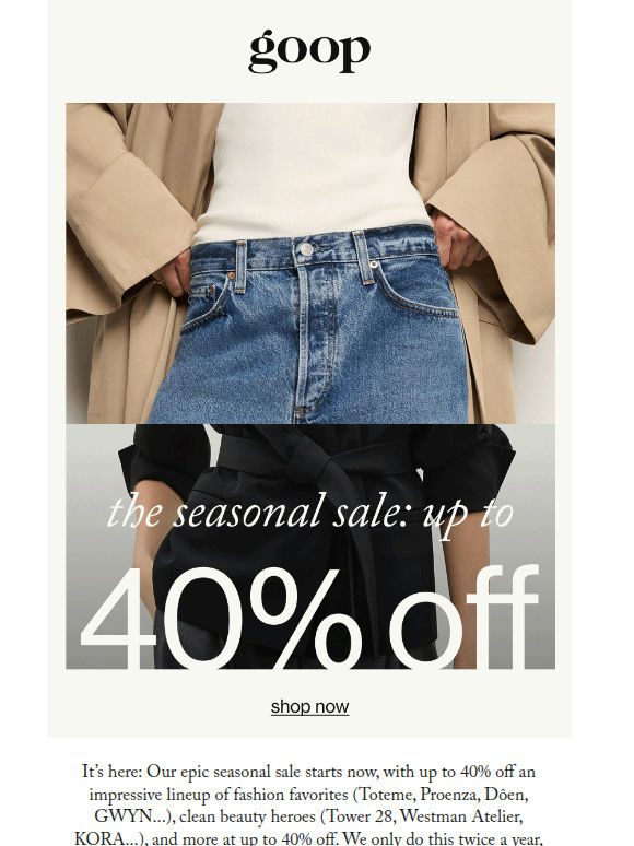 up to 40% off starts now