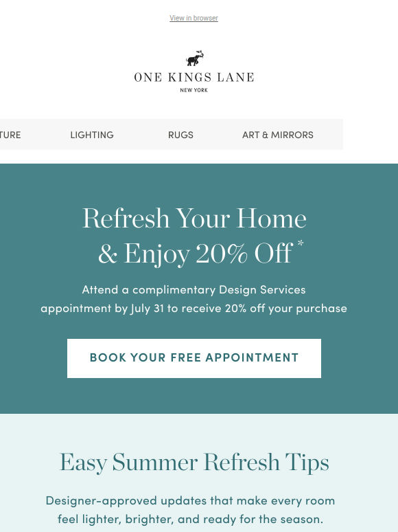 Refresh Your Home Like a Designer — 20% Off After a Free Appointment