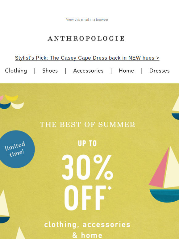 Ready for sunshine: Up to 30% OFF