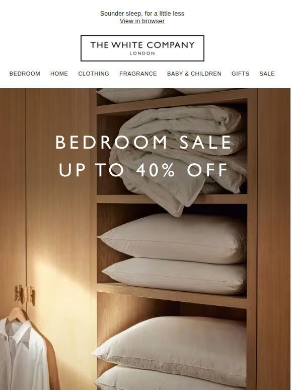 Up to 40% off: the bedroom edit