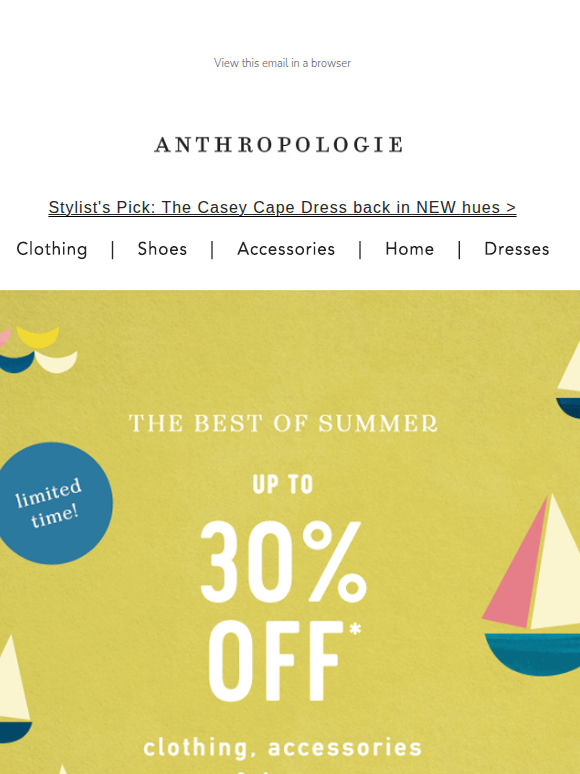 Up to 30% Off Summer's Best