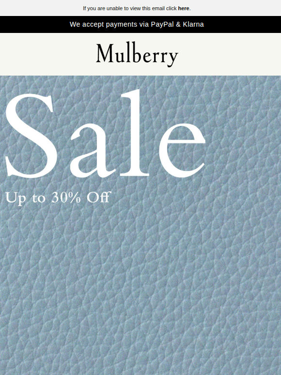 The Mulberry Summer Sale is here