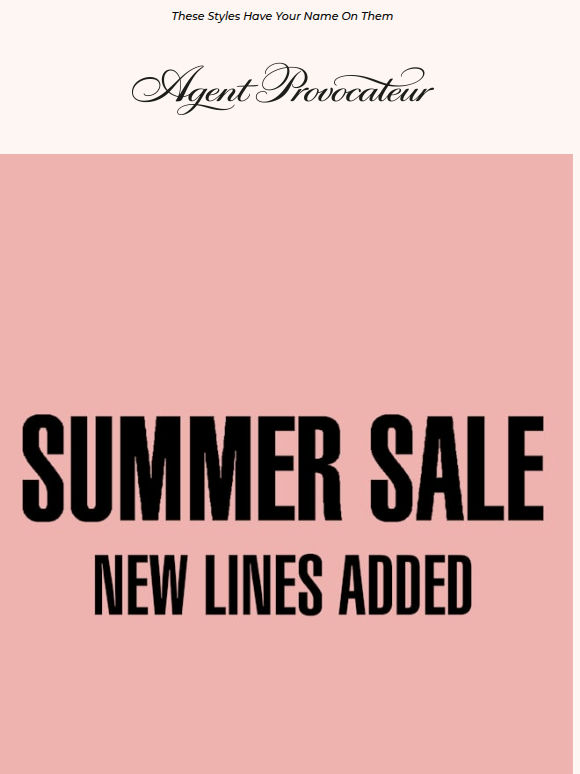 SUMMER SALE | New Lines Added