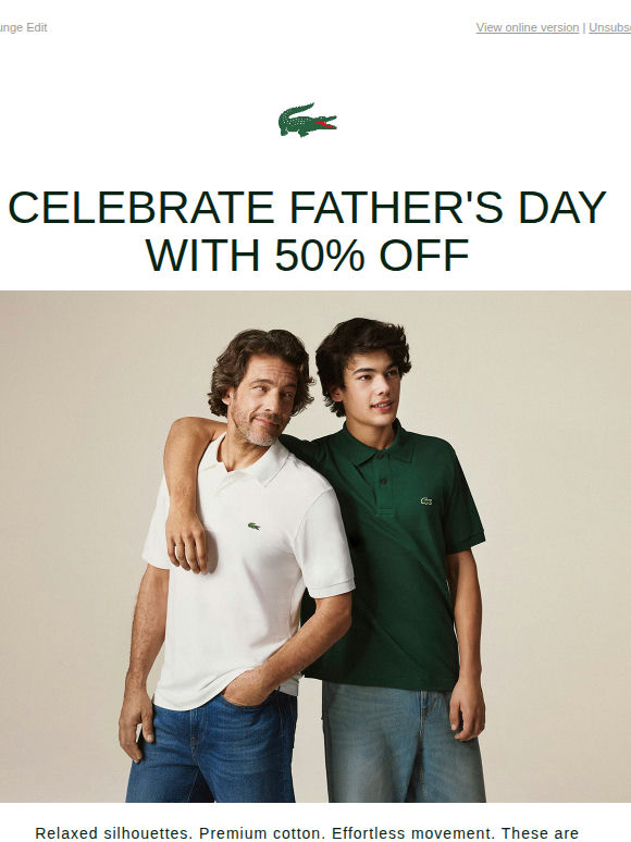 50% off Father's Day Staples