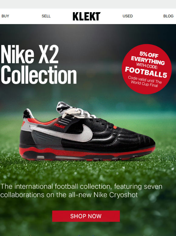 5% Off the Nike X2 World Cup Collection 🏆