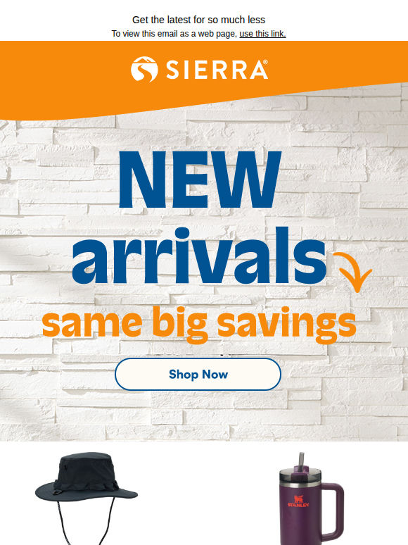 Your new arrivals alert​