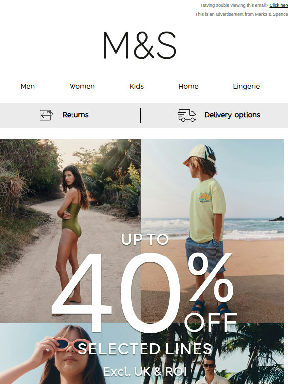 Up to 40% off? What are you waiting for?