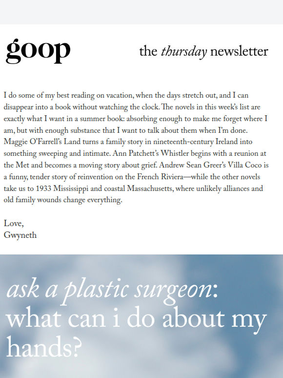 the Thursday newsletter