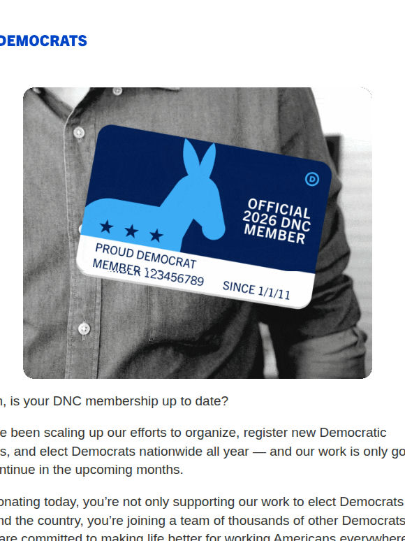 Is your DNC membership up to date?