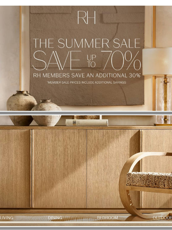 The Summer Sale. Save Up to 70% on Living, Dining, Bedroom & More.