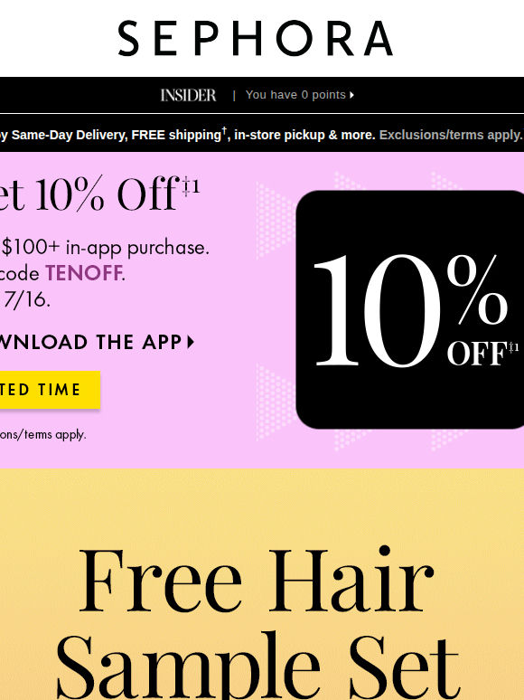 Today only ‼️ 10% off your $100+ purchase.