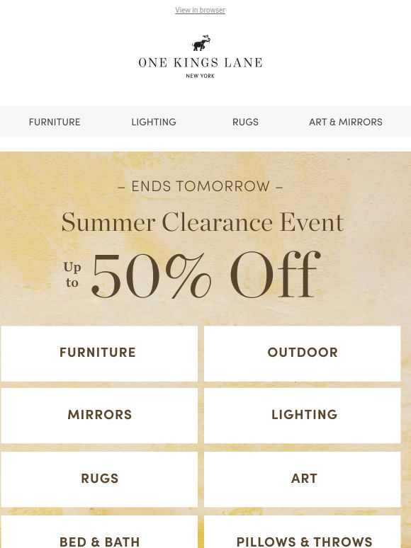 ⏳ Up to 50% Off—Our Summer Clearance Ends Tomorrow