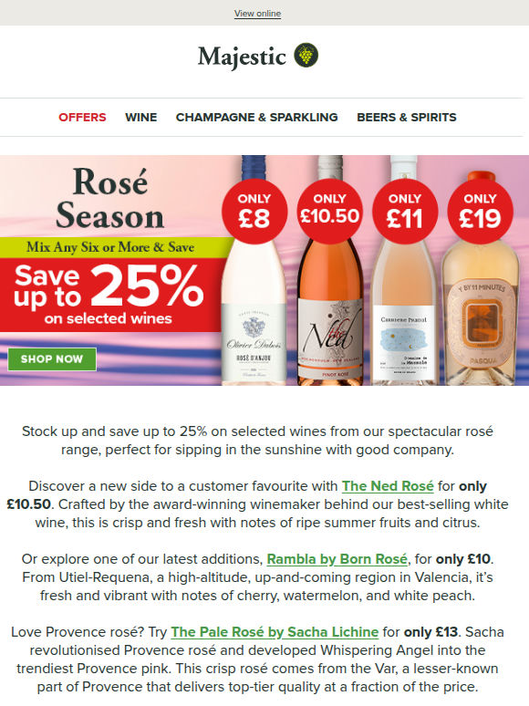 Rosé season just got better! Save up to 25% off