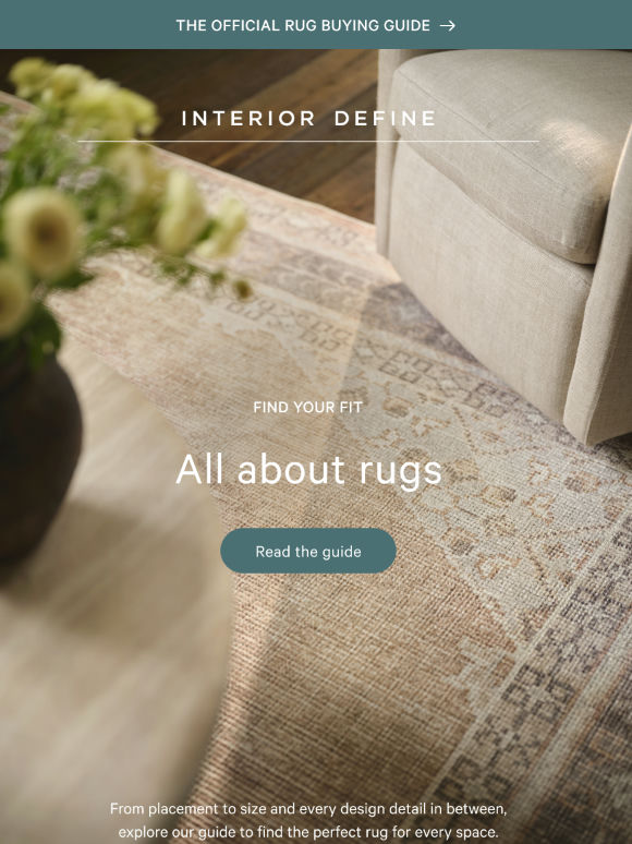 Rugs that make the room feel finished