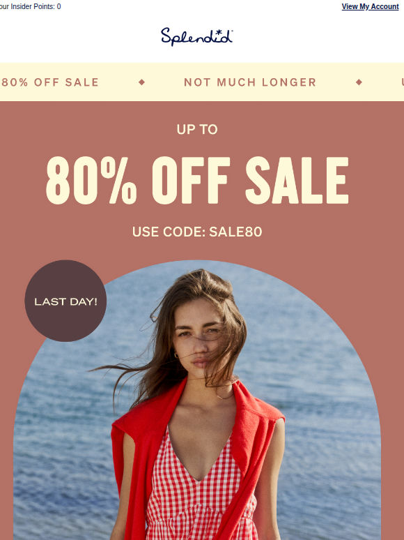 One Last Look 👀 Up to 80% Off