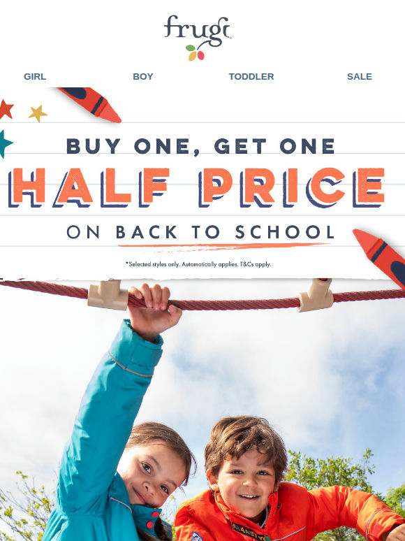 Mix & Match: Buy 1 Get 1 Half Price!