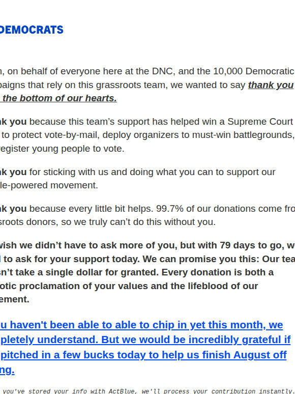 Thank you from the bottom of our hearts.
