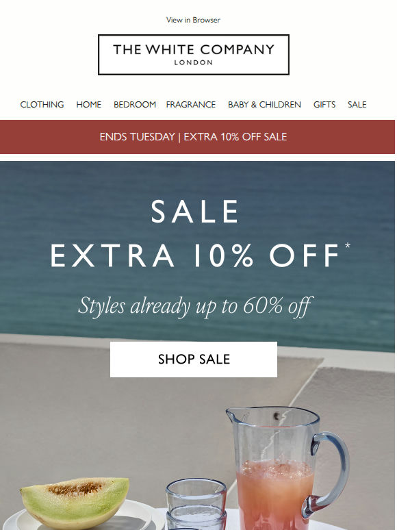 Extra 10% off sale ends Tuesday