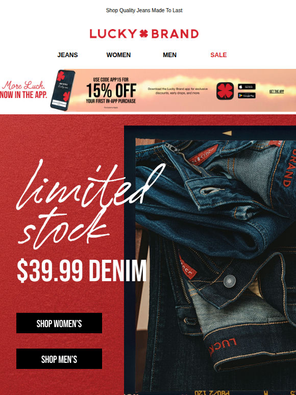 Your Fave Denim, Just $39.99