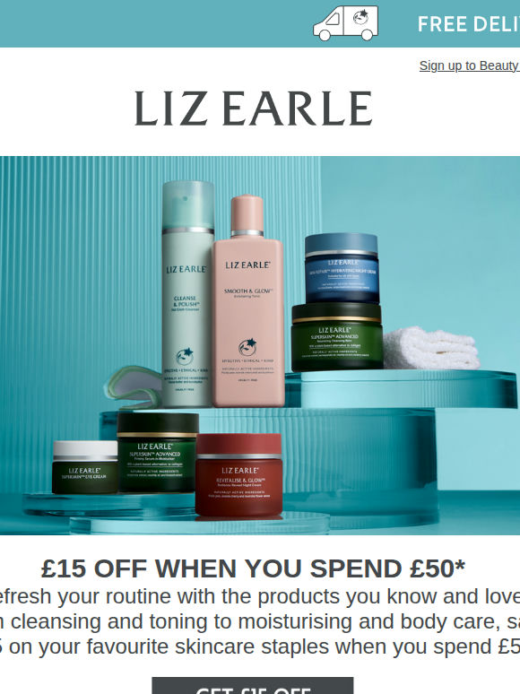 Save £15 when you spend £50