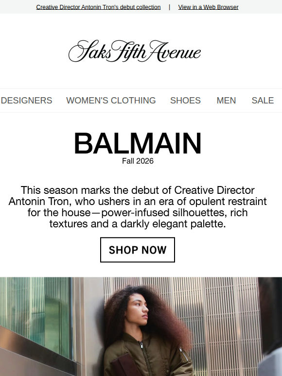 Balmain's Fall-Winter 2026 Collection