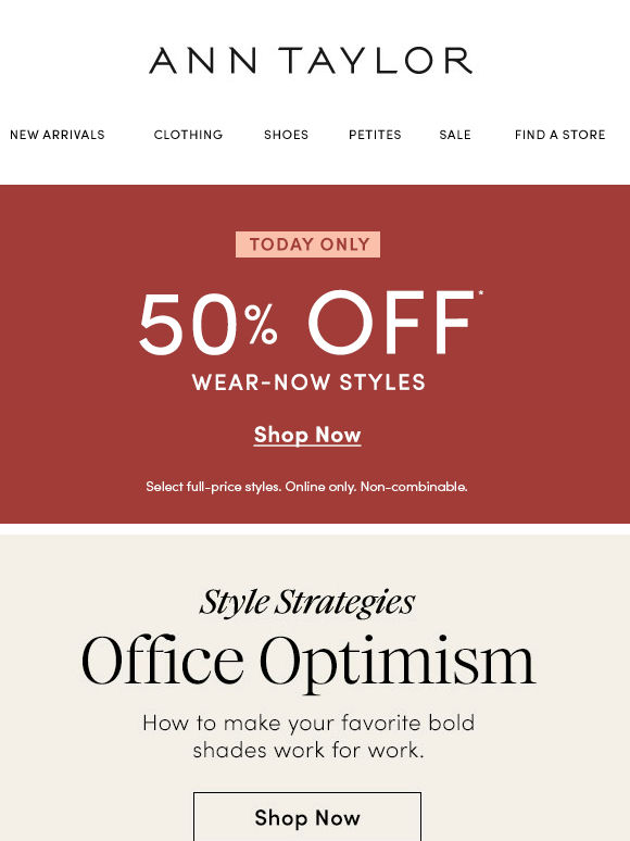 Today Only! 50% Off So Many Styles