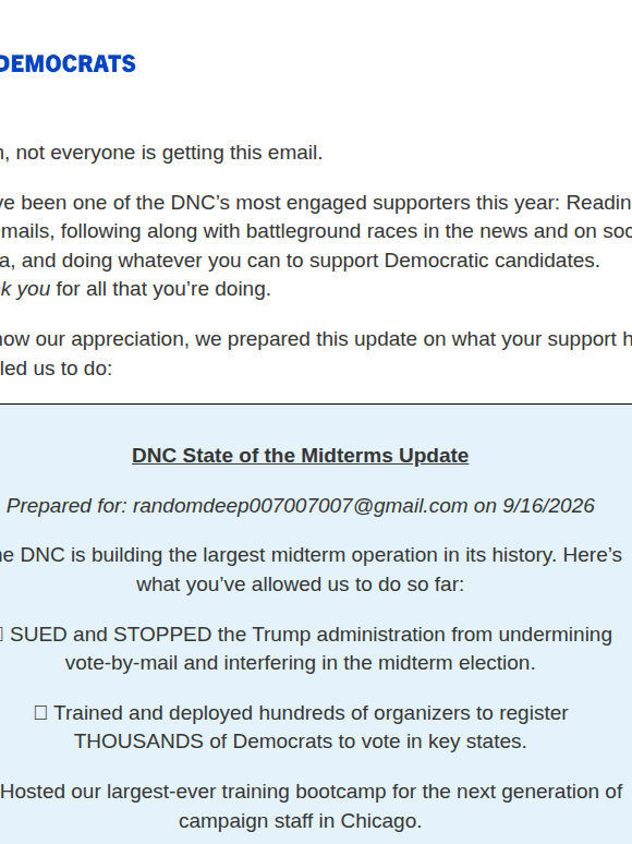 DNC State of the Midterms Update