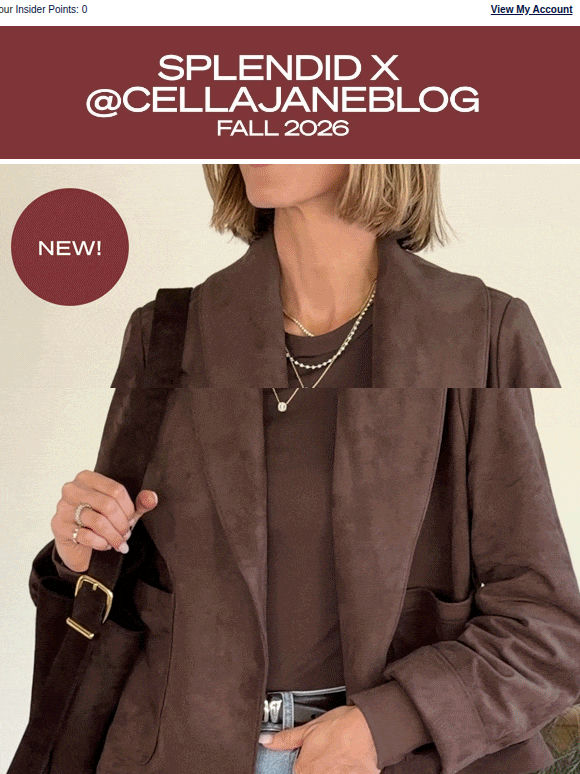 It’s HERE 🤎 Splendid x @Cellajaneblog Fall 2026