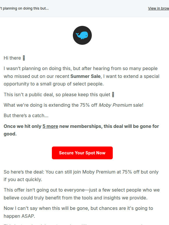 Last Chance (6 hrs left)